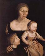 Hans Holbein The artist s wife abuse oil painting reproduction